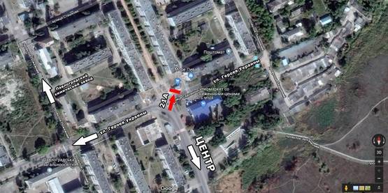 Схема рекламної площини за адресою ул. Садовниченко, 5, АТБ