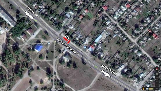 Схема рекламної площини за адресою ул. Днепровская, 371, поворот на ул.Лазо