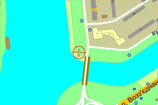 Схема рекламної площини за адресою Русановская Наб./Энтузиастов