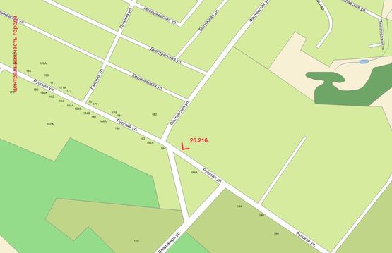 Схема рекламной плоскости по адресу Руська вул. - Фастівська вул. Схема рекламной плоскости по адресу Руська вул. - Фастівська вул.