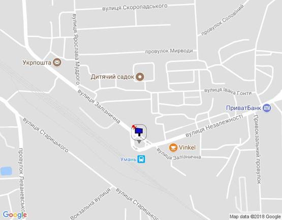 Схема рекламной плоскости по адресу вул. Залізнична 1-а (на кругу перед  Ж/Д вокзалом) сторона Б