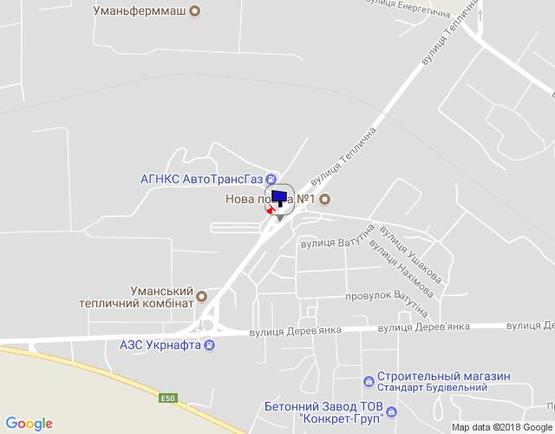 Схема рекламной плоскости по адресу (вул.Героїв Сталінграда)  вул. Теплична, 8 напрямок від вул.Дерев"янко, 1-й від ГРС, НИЖНІЙ, сторона А