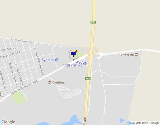 Схема рекламной плоскости по адресу вул. Визволителів, навпроти 20-а, (біля Автобазару), перед вул. Піківецькою, виїзд з М-05, сторона А