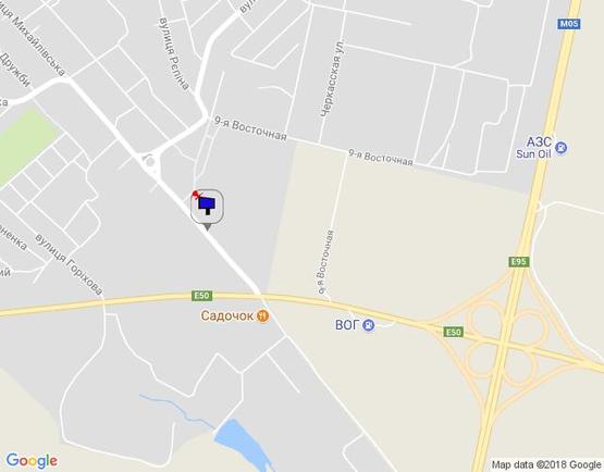 Схема рекламной плоскости по адресу (вул. Артема), вул. Михайлівська, 141, УманьАвтодор, сторона Б