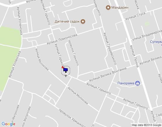 Схема рекламної площини за адресою вул.Горького, 35  (Центр зайнятості і БТІ) сторона А