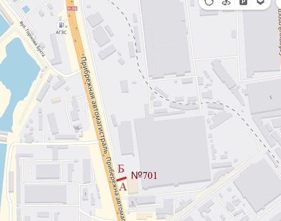 Схема рекламної площини за адресою Набережная-АвтоЗАЗ