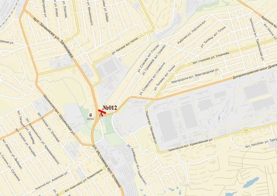 Схема рекламної площини за адресою Зачиняева-Истомина Схема рекламної площини за адресою Зачиняева-Истомина