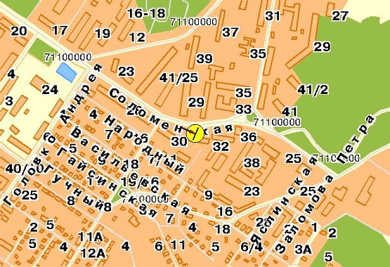 Схема рекламной плоскости по адресу Соломенская ул. 34, от Соломенской пл.