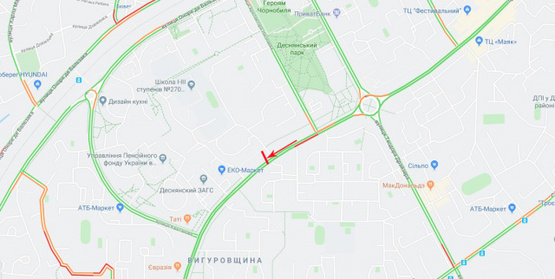 Схема рекламної площини за адресою Маяковского пр-т 21