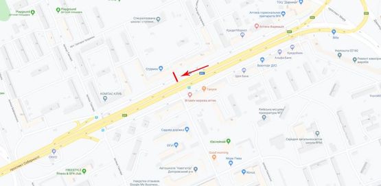 Схема рекламної площини за адресою Воссоединения пр-т, напротив д.5, 2-й от Ленинградской пл., в центр