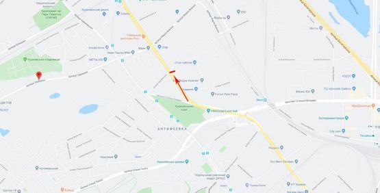 Схема рекламной плоскости по адресу Скляренко ул., на перекрестке с ул. Куреневской, из центра Схема рекламной плоскости по адресу Скляренко ул., на перекрестке с ул. Куреневской, из центра