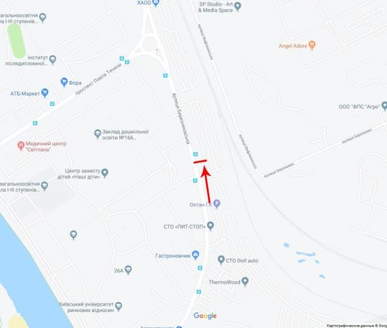 Схема рекламной плоскости по адресу Березняковская ул. 15