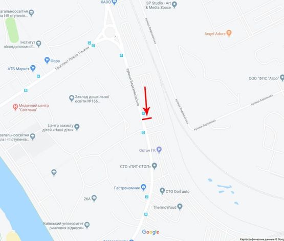 Схема рекламной плоскости по адресу Березняковская ул. 15