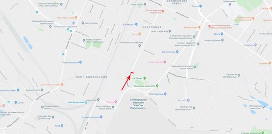 Схема рекламной плоскости по адресу Волинська вул. 65