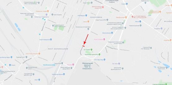 Схема рекламной плоскости по адресу Волинська вул. 65