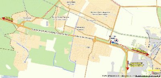 Схема рекламної площини за адресою Бориспольская трасса км 32+150 в Киев