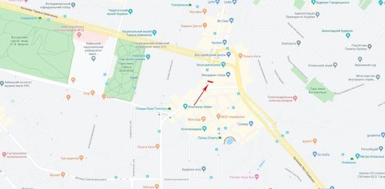 Схема рекламної площини за адресою Большая Васильковская ул. 5