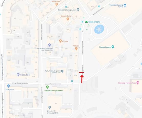 Схема рекламной плоскости по адресу Эспланадная ул. 34/2 Схема рекламной плоскости по адресу Эспланадная ул. 34/2