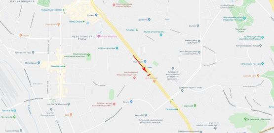 Схема рекламної площини за адресою Леси Украинки бульв. 22 Схема рекламної площини за адресою Леси Украинки бульв. 22