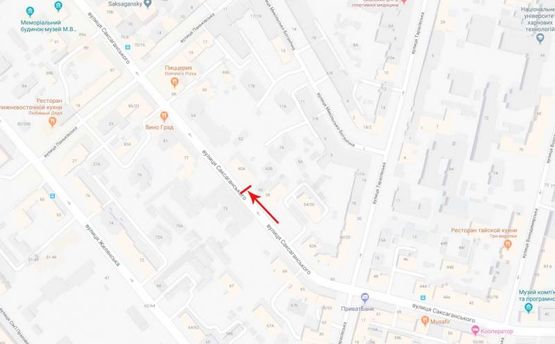 Схема рекламної площини за адресою Саксаганского ул. 60 А