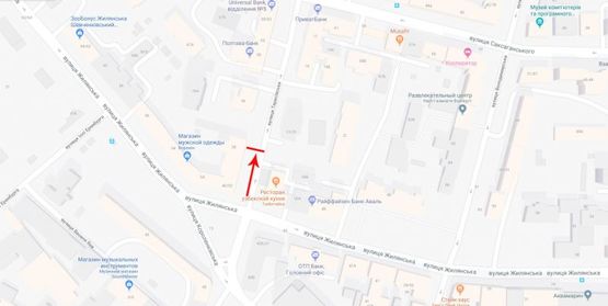 Схема рекламної площини за адресою Тарасовская ул. 38