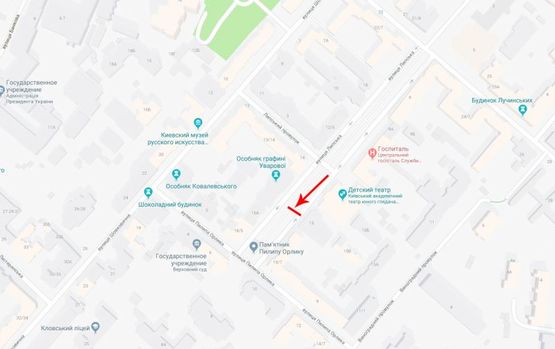 Схема рекламної площини за адресою Липская ул.  7/22, бульварная часть