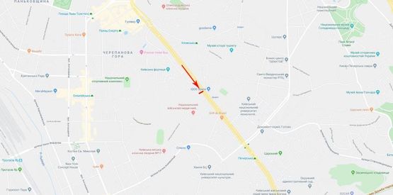 Схема рекламной плоскости по адресу Леси Украинки бул. 20