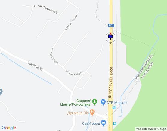 Схема рекламної площини за адресою Дніпровське шосе, 200 м перед поворотом на с.Лісники, траса Н-01 "Київ-Знам'янка", км 20+400 право Схема рекламної площини за адресою Дніпровське шосе, 200 м перед поворотом на с.Лісники, траса Н-01 "Київ-Знам'янка", км 20+400 право