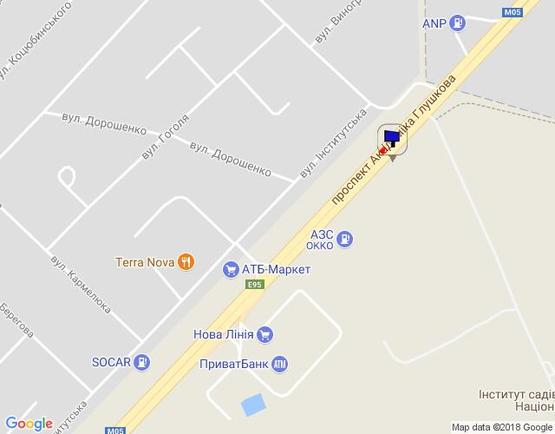 Схема рекламной плоскости по адресу м. Київ, проспект Академіка Глушкова, траса М-05 Київ-Одеса, км 13+550 ліво Схема рекламной плоскости по адресу м. Київ, проспект Академіка Глушкова, траса М-05 Київ-Одеса, км 13+550 ліво