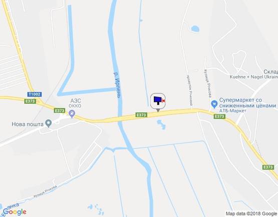 Схема рекламной плоскости по адресу м. Ірпінь, траса М-07, км 22+950 право