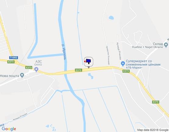 Схема рекламної площини за адресою м. Ірпінь, траса М-07, км 22+950 право