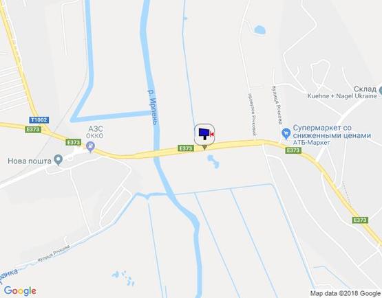 Схема рекламної площини за адресою м. Ірпінь, траса М-07, км 22+975 ліво