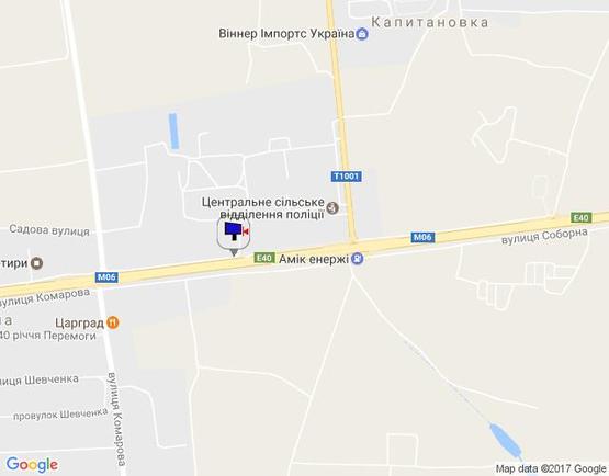 Схема рекламной плоскости по адресу с. Мила, траса М-06 Київ-Чоп (Житомир), км 25+400 право