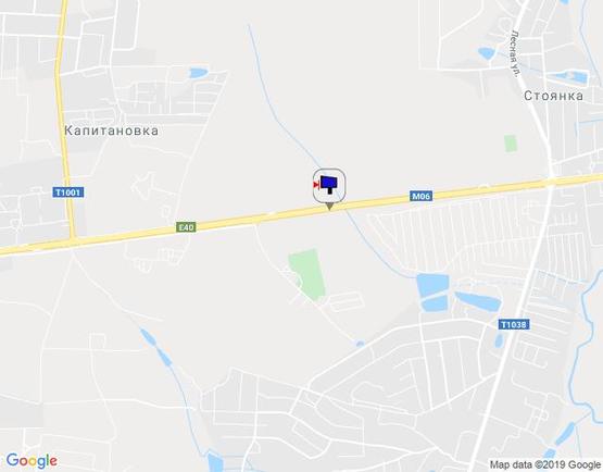 Схема рекламной плоскости по адресу с. Капітанівка, траса М-06 Київ-Чоп (Житомир), км 23+220 ліво