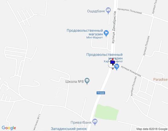 Схема рекламной плоскости по адресу вул. Декабристів, навпроти 145