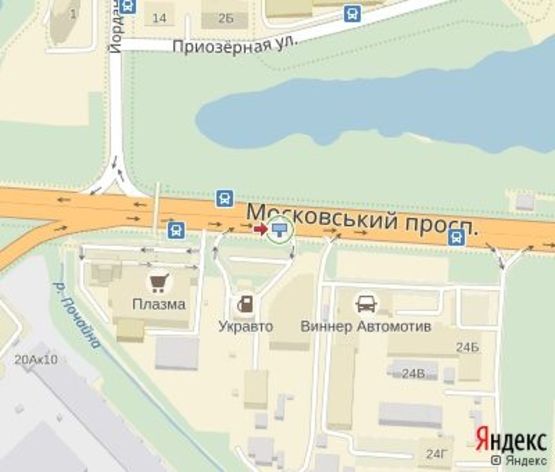 Схема рекламной плоскости по адресу Бандери С. пр., 24 (автосалон "Форд") Схема рекламной плоскости по адресу Бандери С. пр., 24 (автосалон "Форд")