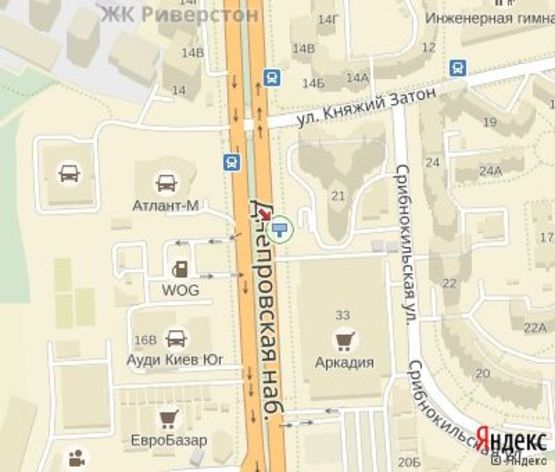 Схема рекламной плоскости по адресу Днепровская набережная ул., 120 м. от Княжий затон ул. Схема рекламной плоскости по адресу Днепровская набережная ул., 120 м. от Княжий затон ул.