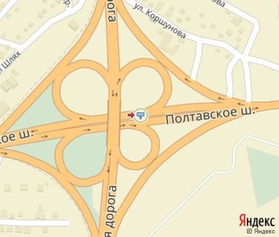 Схема рекламної площини за адресою Полтавский шлях ул. – Окружн. Дорога (левый) Схема рекламної площини за адресою Полтавский шлях ул. – Окружн. Дорога (левый)