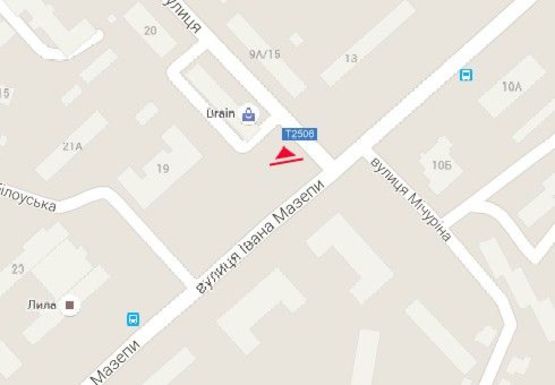 Схема рекламной плоскости по адресу Ивана Мазепы ул. - Любечская ул., Черниговский городской Дворец культуры Схема рекламной плоскости по адресу Ивана Мазепы ул. - Любечская ул., Черниговский городской Дворец культуры