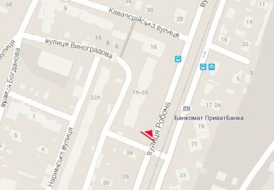 Схема рекламной плоскости по адресу Рабочая ул., 26