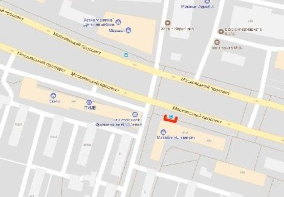 Схема рекламної площини за адресою Московский пр., 196\1 - Межлаука ул.