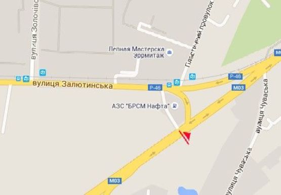 Схема рекламной плоскости по адресу Полтавский шлях - ул. Залютинская Схема рекламной плоскости по адресу Полтавский шлях - ул. Залютинская