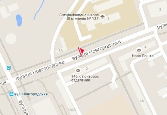 Схема рекламної площини за адресою Новгородская ул. - Клочковская ул.