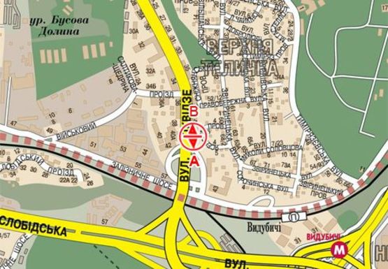 Схема рекламної площини за адресою Бойчука ул., 41 (бывш. Киквидзе ул.)