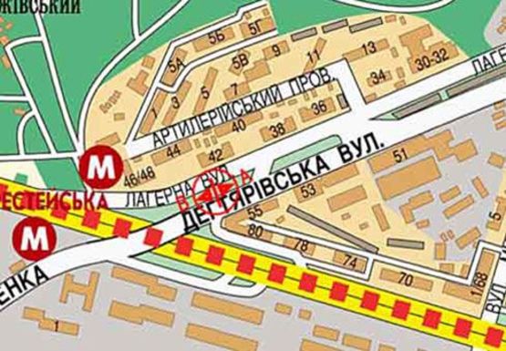 Схема рекламной плоскости по адресу Лагерная ул. - Дегтяревская ул.