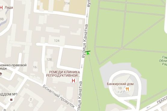 Схема рекламної площини за адресою Канатна вул., 124