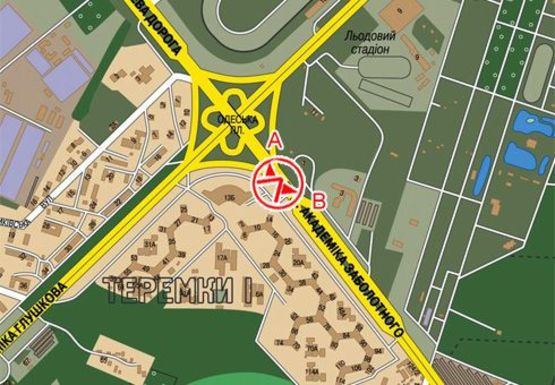 Схема рекламной плоскости по адресу Академика Заболотного ул., 20, Теремки-1 Схема рекламной плоскости по адресу Академика Заболотного ул., 20, Теремки-1