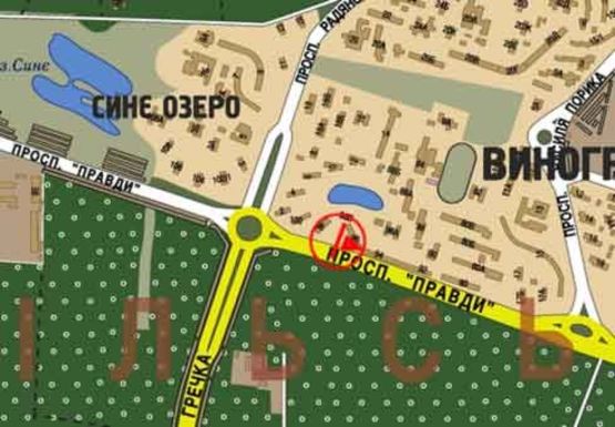 Схема рекламної площини за адресою Правды пр., 96