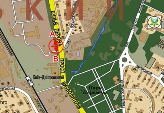 Схема рекламної площини за адресою Освободителей пр. - Воскресенского ул. Схема рекламної площини за адресою Освободителей пр. - Воскресенского ул.