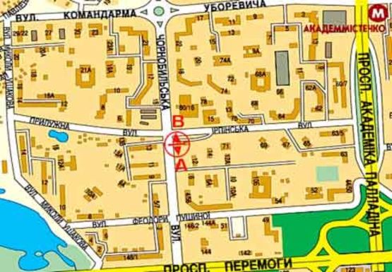 Схема рекламної площини за адресою Чернобыльская ул., 13